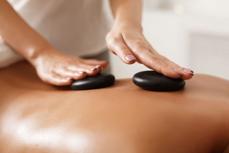 a hot stone massage